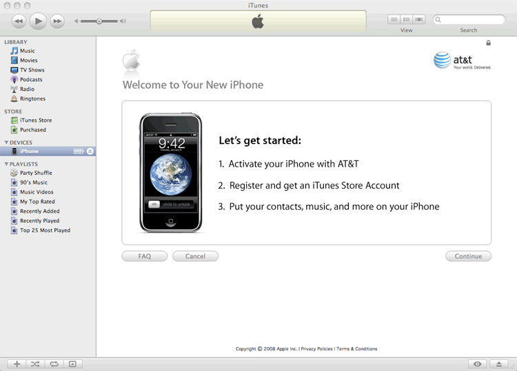 Conectando el iPhone a itunes por primera vez