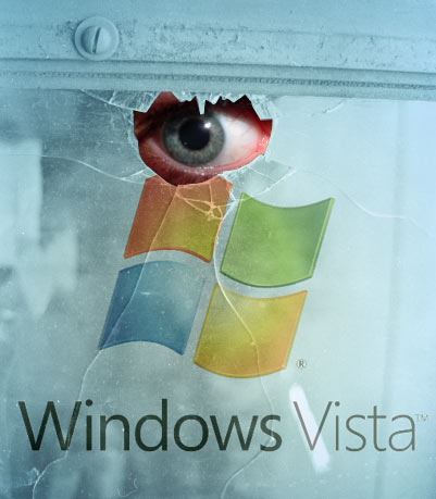 La ventana de Windos Vista está rota.