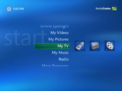 Windows Media Center 2005 Windows Media Center 2005